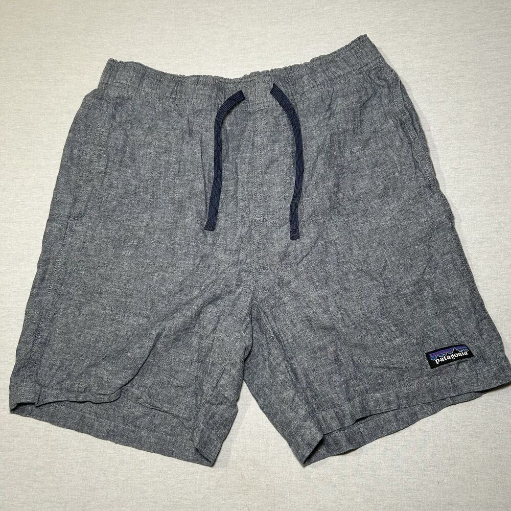 Patagonia Men's Baggies Naturals Shorts S hemp/cotton in Chambray/New Navy